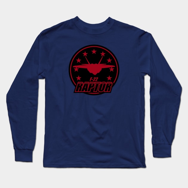 F-22 Raptor Patch Long Sleeve T-Shirt by TCP